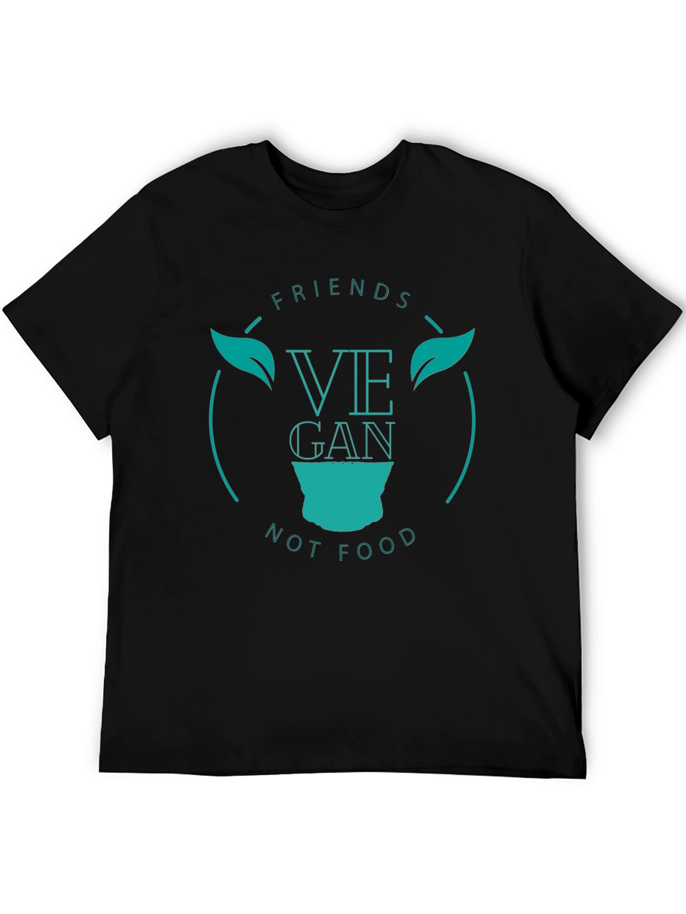 Vegan Friends Not Food Tee - Black