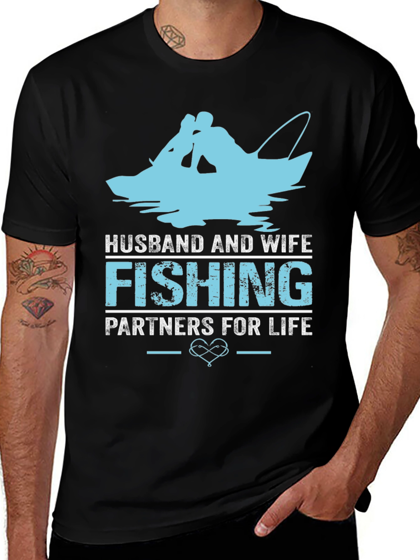 Husband and Wife Fishing Partners T-Shirt