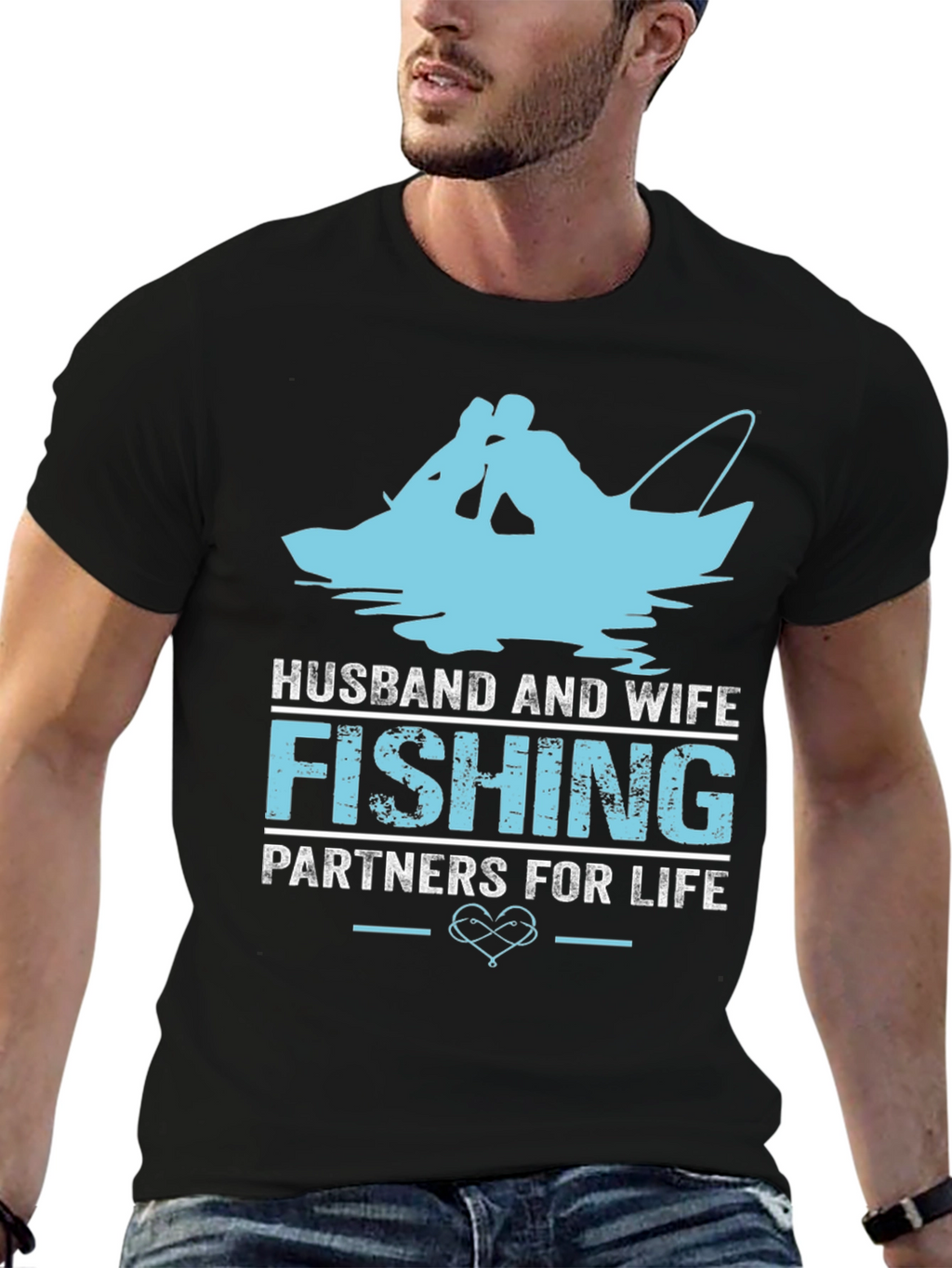 Husband and Wife Fishing Partners T-Shirt