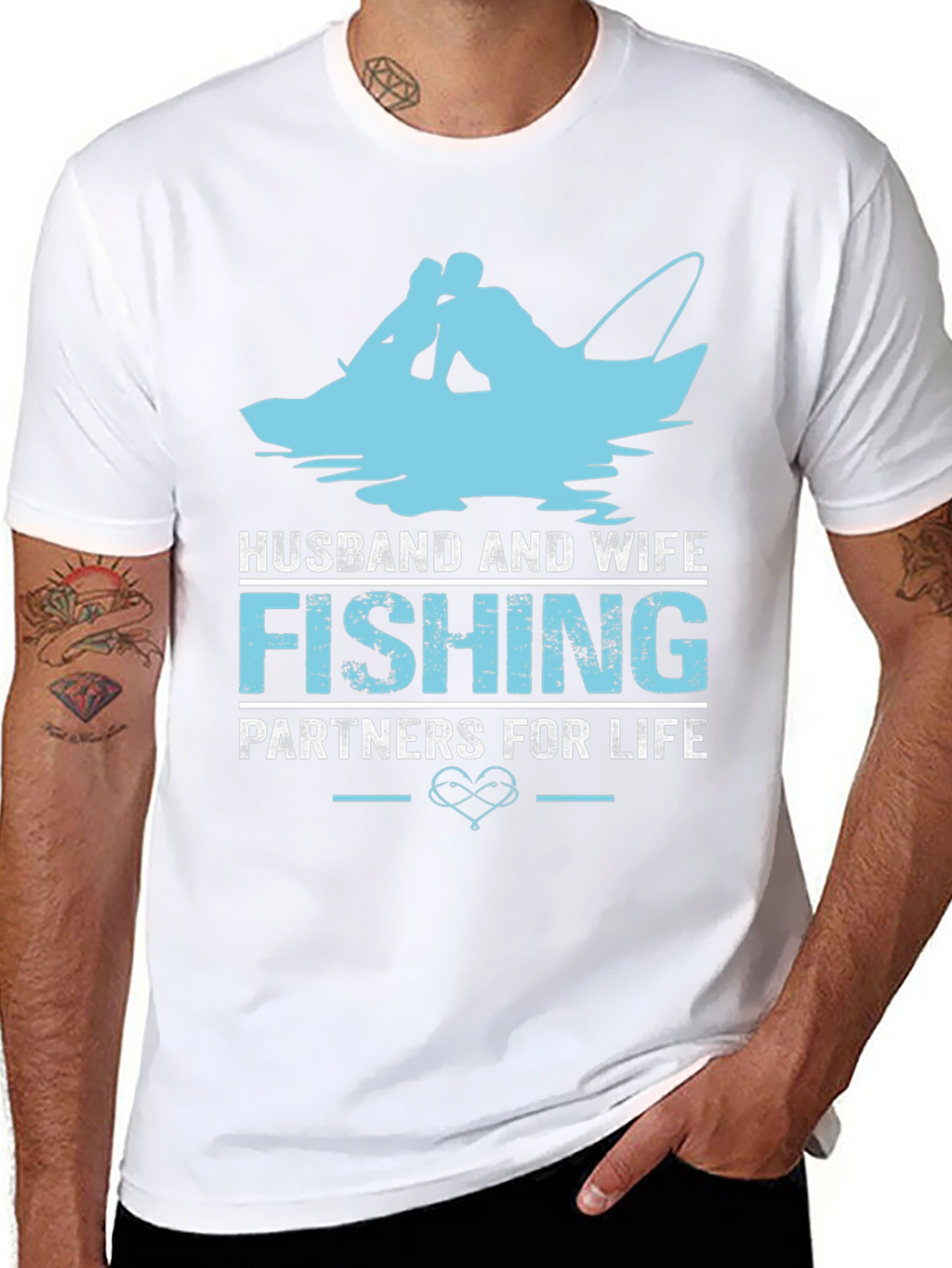Husband and Wife Fishing Partners T-Shirt