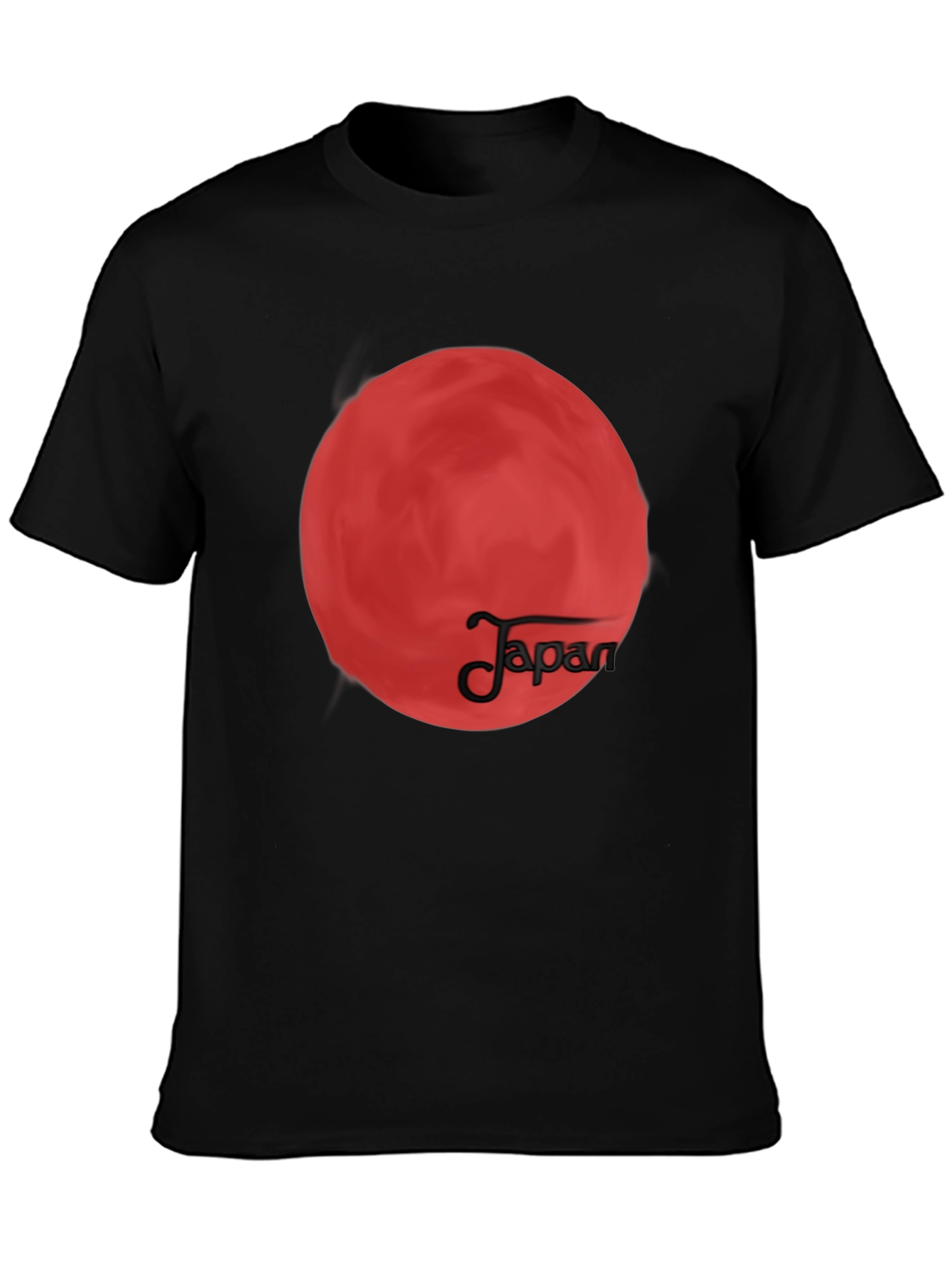 Japan Flag Inspired Graphic Tee - Black T-Shirt