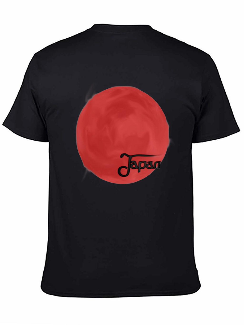 Japan Flag Inspired Graphic Tee - Black T-Shirt