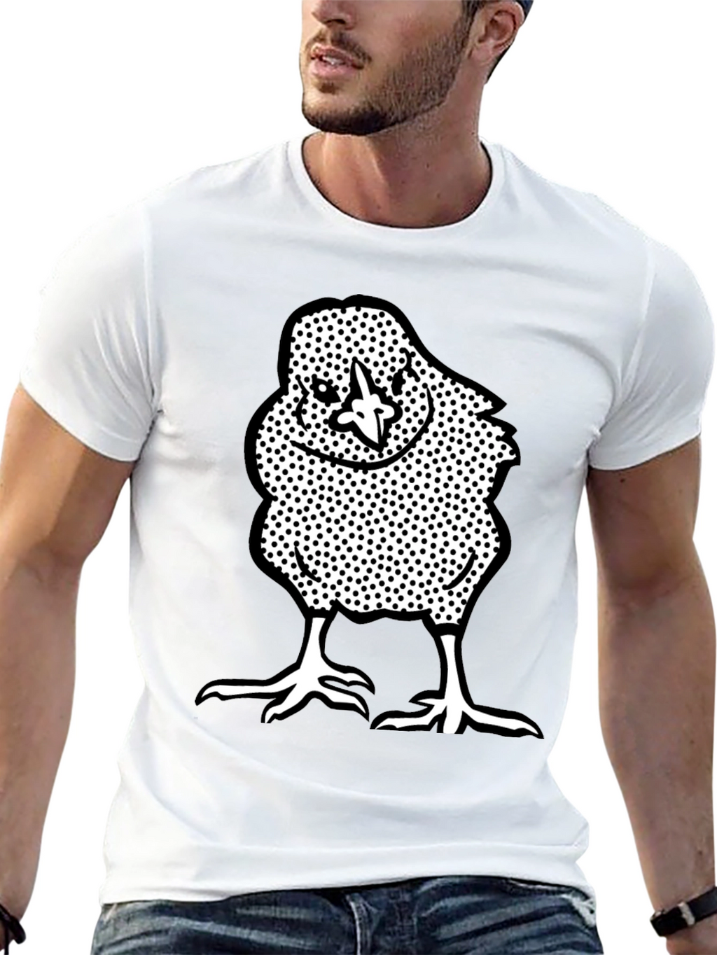 Chick Graphic Tee - Black Crew Neck T-Shirt