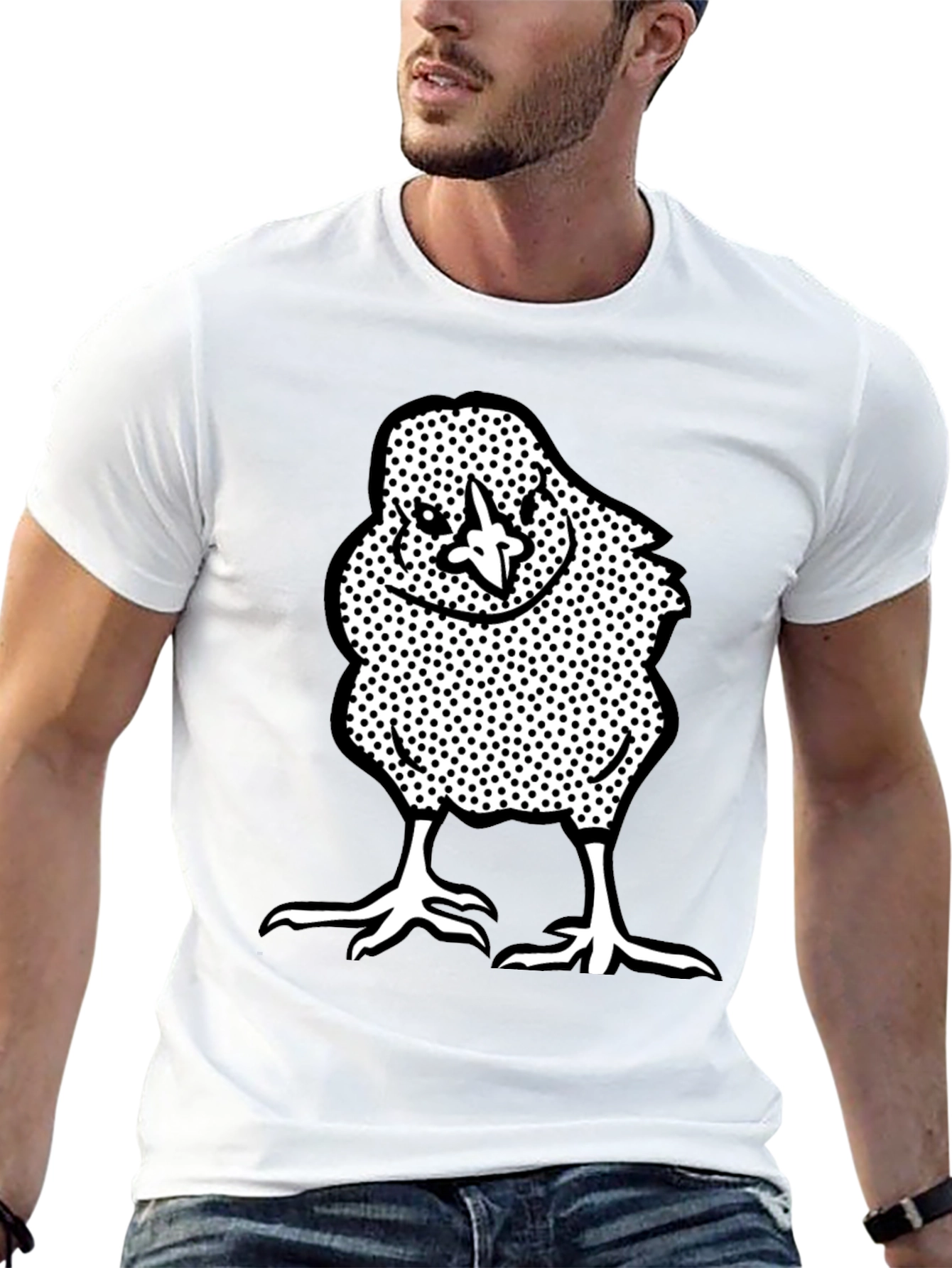 Chick Graphic Tee - Black Crew Neck T-Shirt