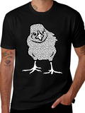 Chick Graphic Tee - Black Crew Neck T-Shirt