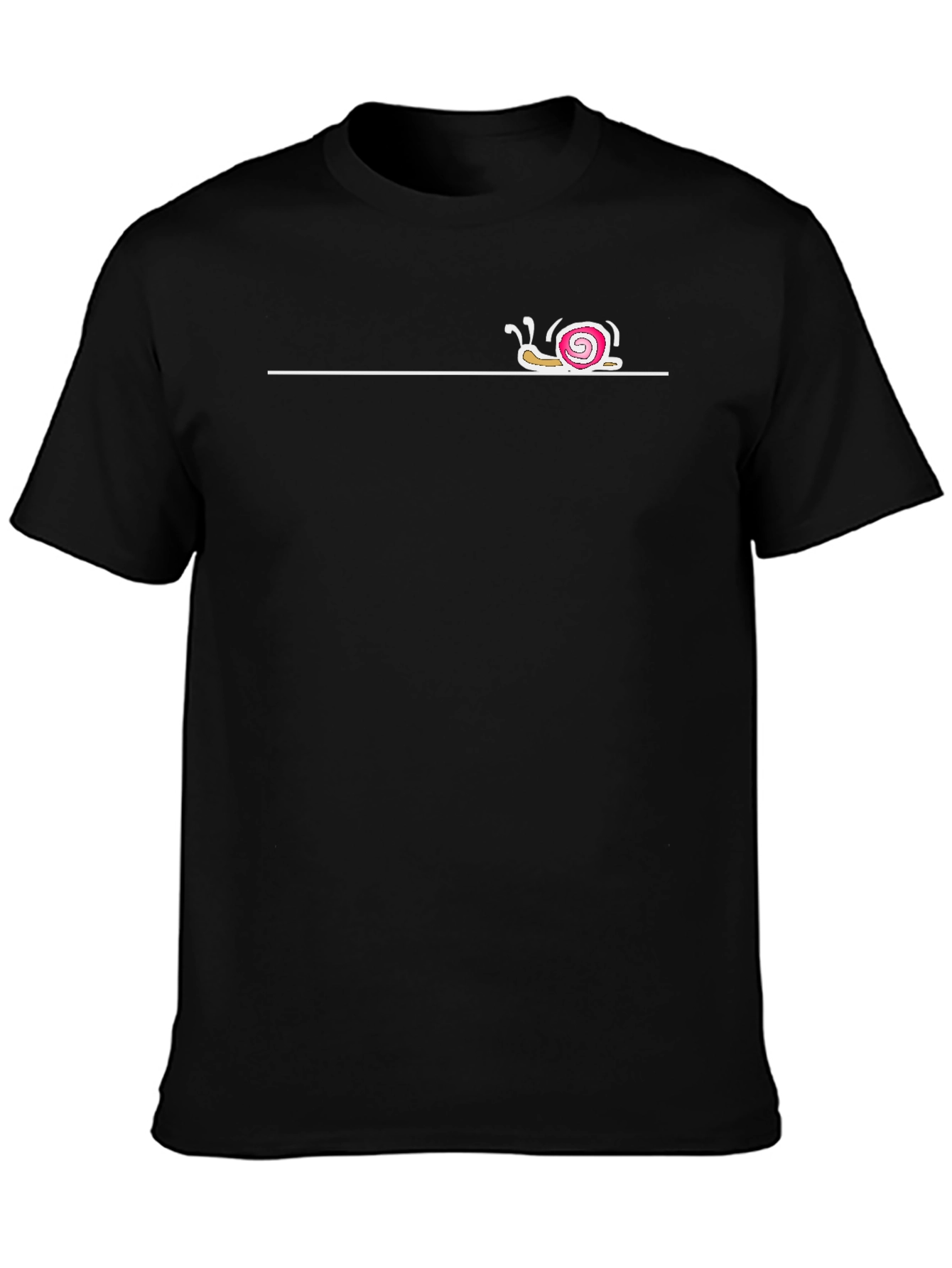 Snail Graphic Tee - Relaxed Fit Black T-Shirt