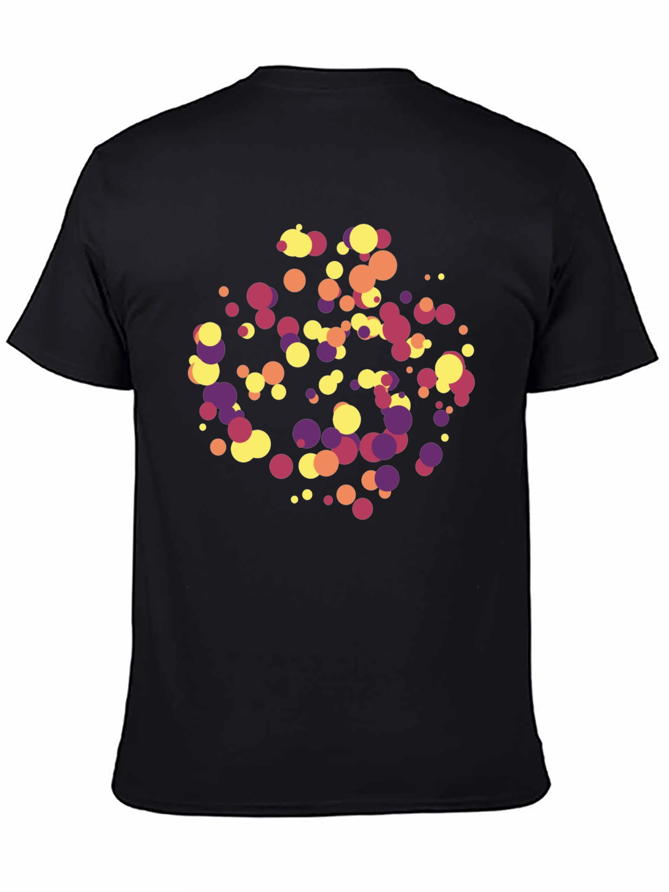 Colorful Circles Graphic Black T-Shirt
