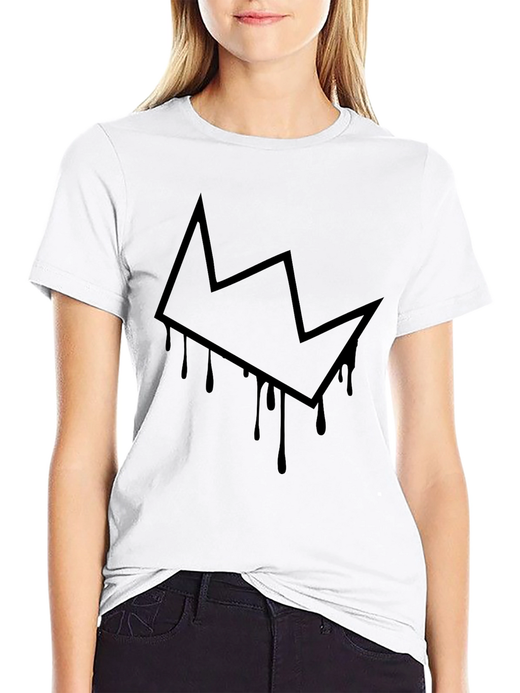 Crown Drip Graphic Tee - Mens Black T-Shirt