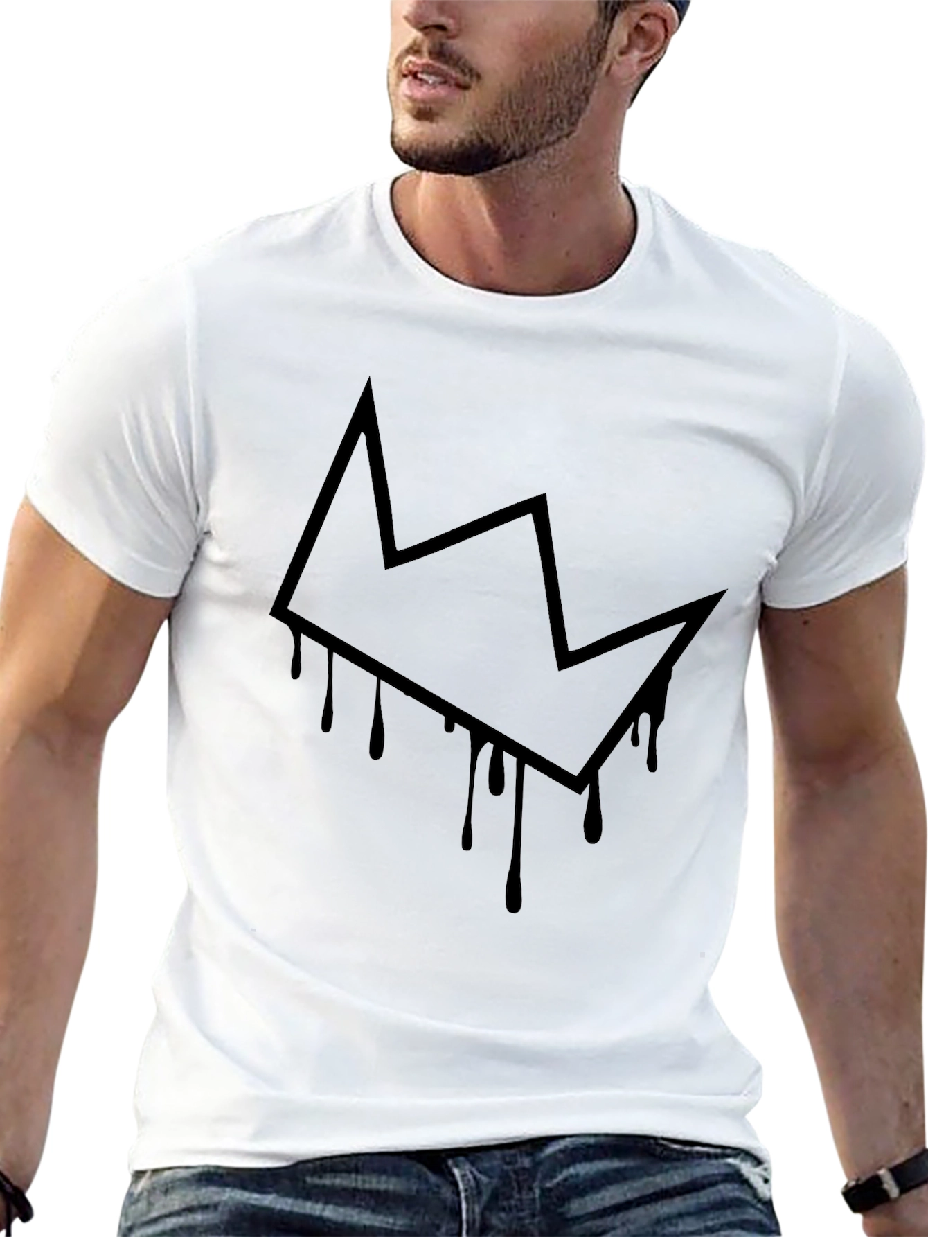 Crown Drip Graphic Tee - Mens Black T-Shirt
