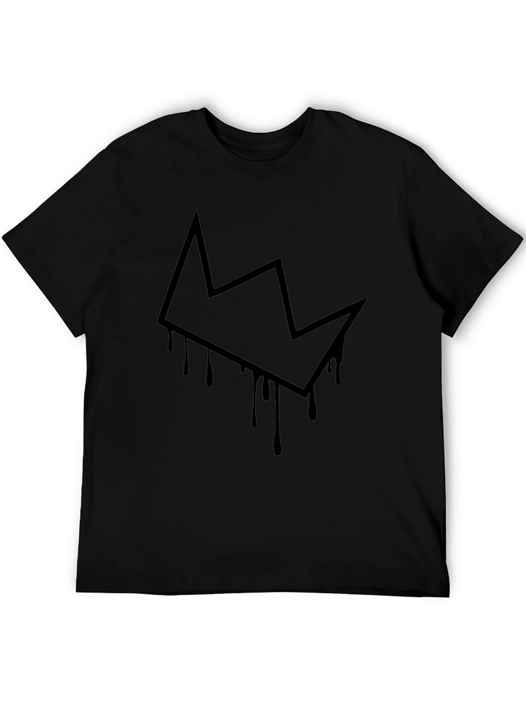 Crown Drip Graphic Tee - Mens Black T-Shirt