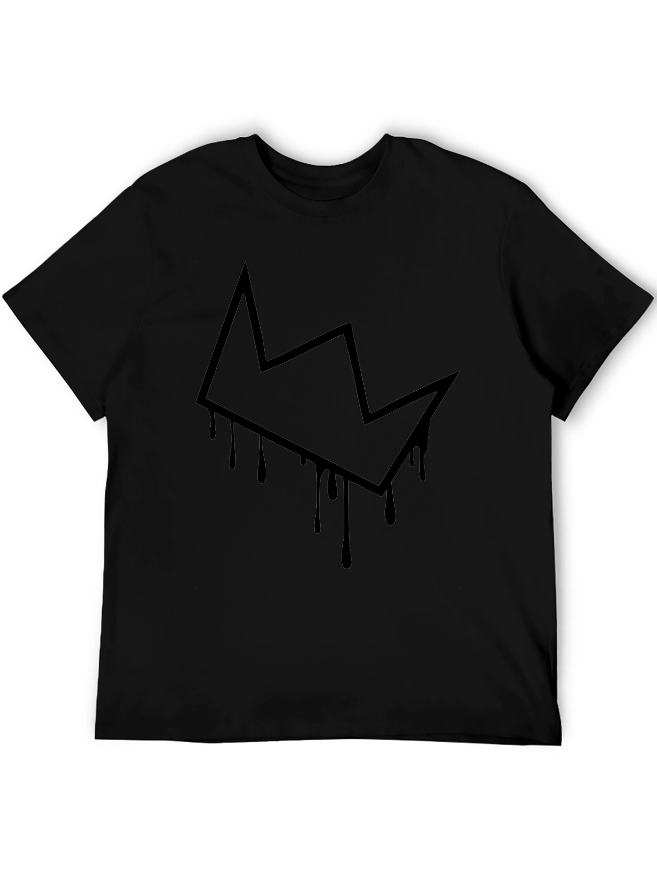 Crown Drip Graphic Tee - Mens Black T-Shirt