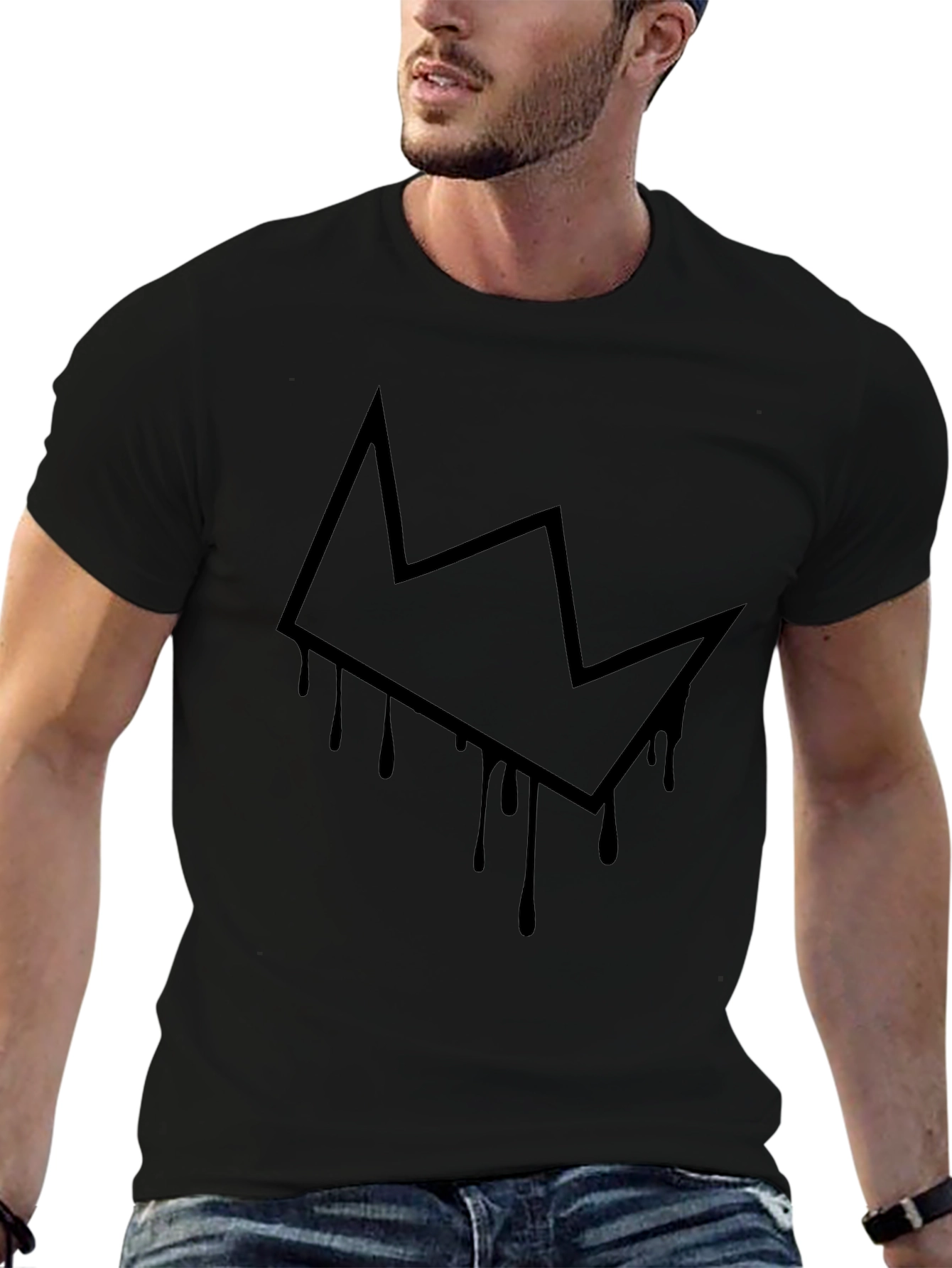 Crown Drip Graphic Tee - Mens Black T-Shirt