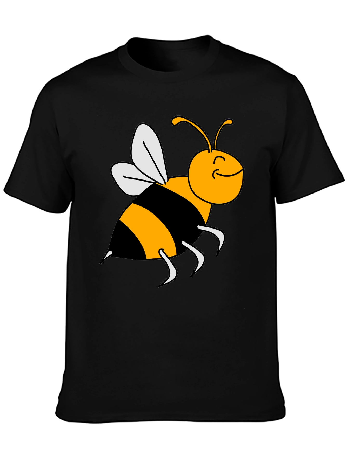 Bumble Bee Graphic Tee - Black Cotton T-Shirt