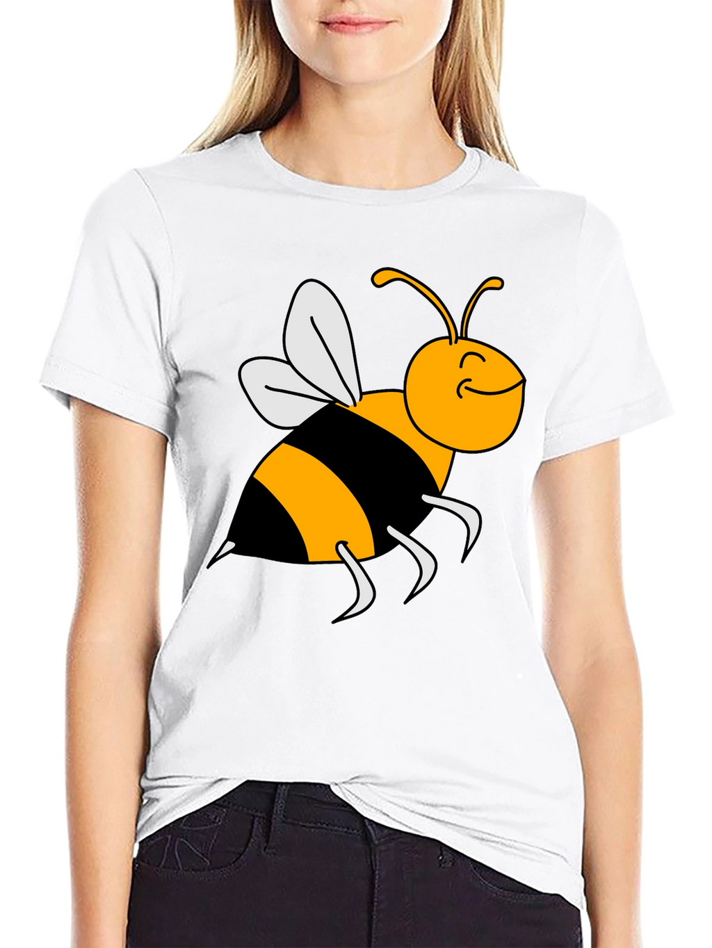 Bumble Bee Graphic Tee - Black Cotton T-Shirt