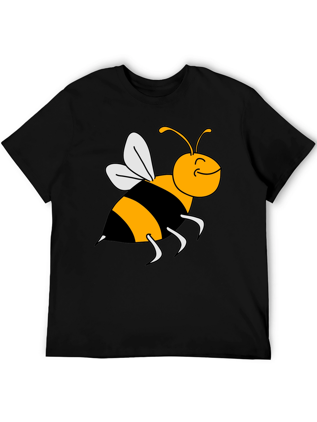 Bumble Bee Graphic Tee - Black Cotton T-Shirt