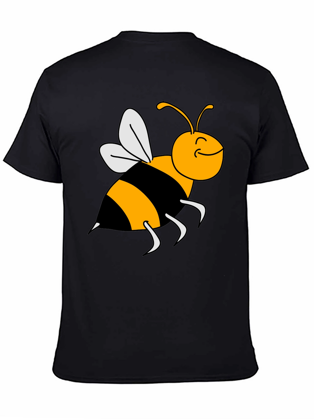 Bumble Bee Graphic Tee - Black Cotton T-Shirt