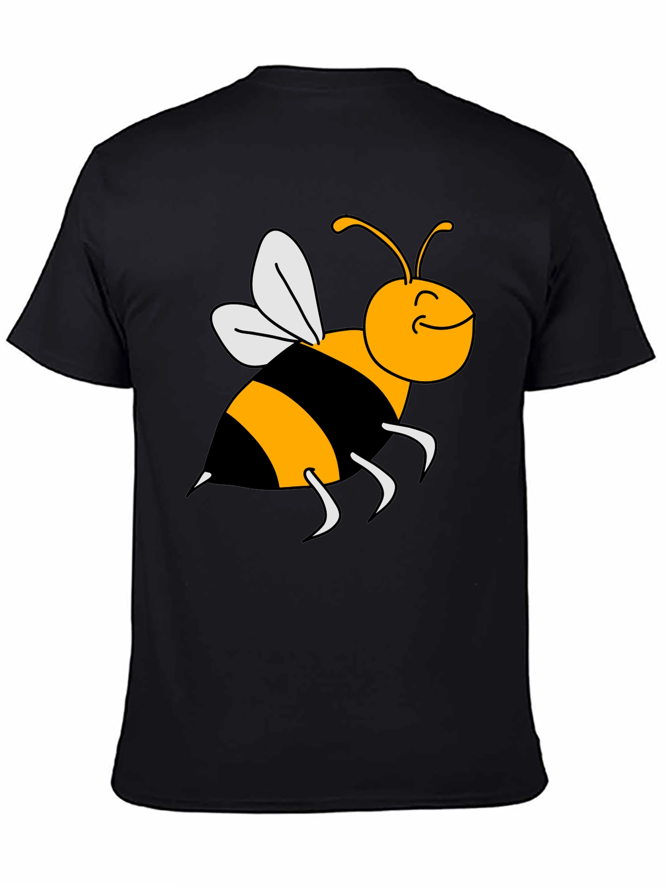 Bumble Bee Graphic Tee - Black Cotton T-Shirt