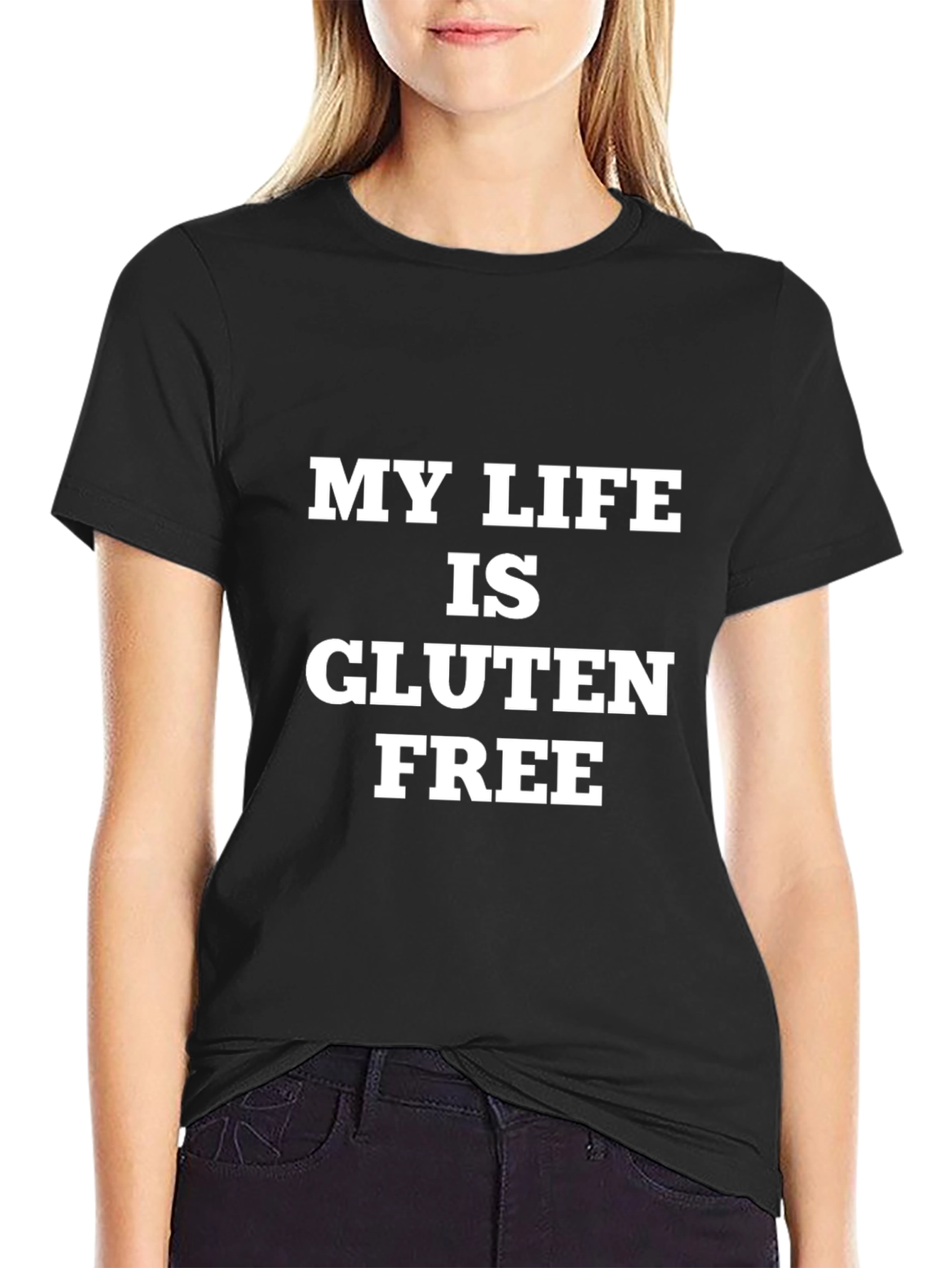 My Life Is Gluten Free Black T-Shirt