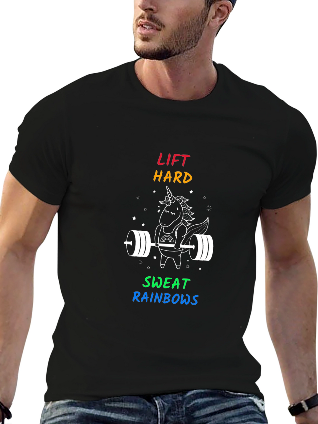 Lift Hard Sweat Rainbows T-Shirt