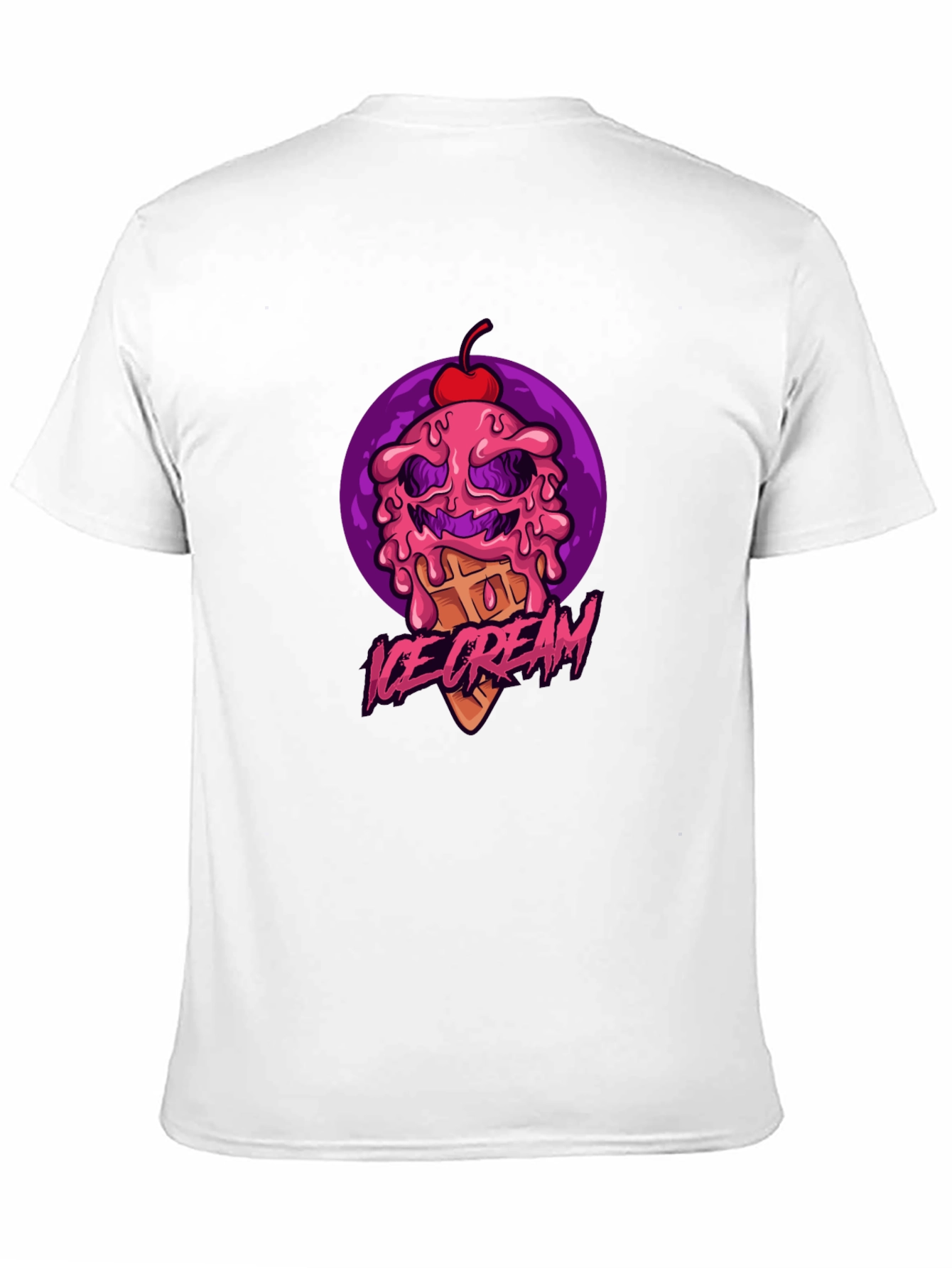 Ice Cream Monster Graphic Tee - Black