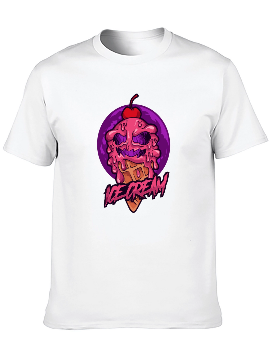 Ice Cream Monster Graphic Tee - Black