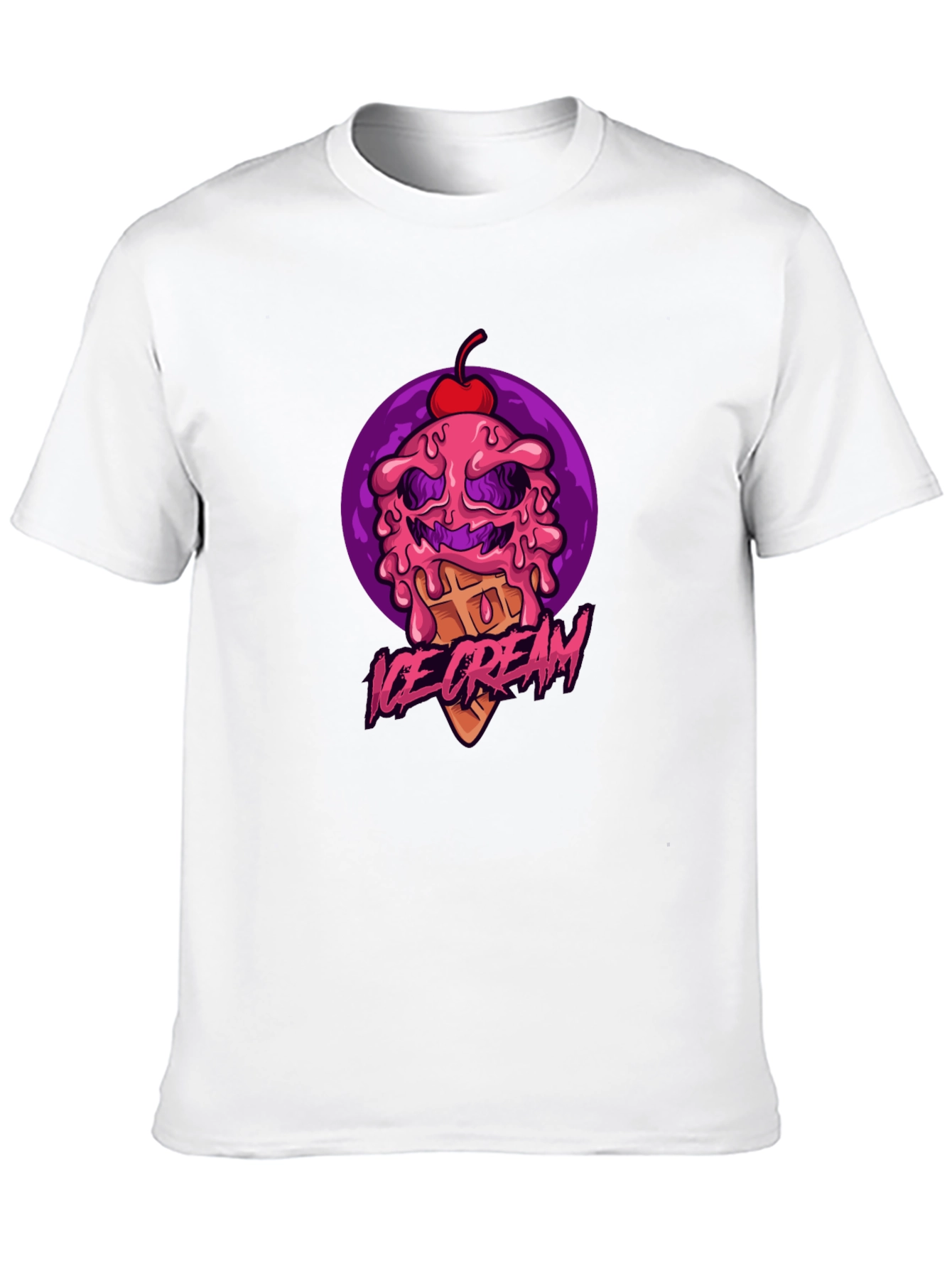 Ice Cream Monster Graphic Tee - Black
