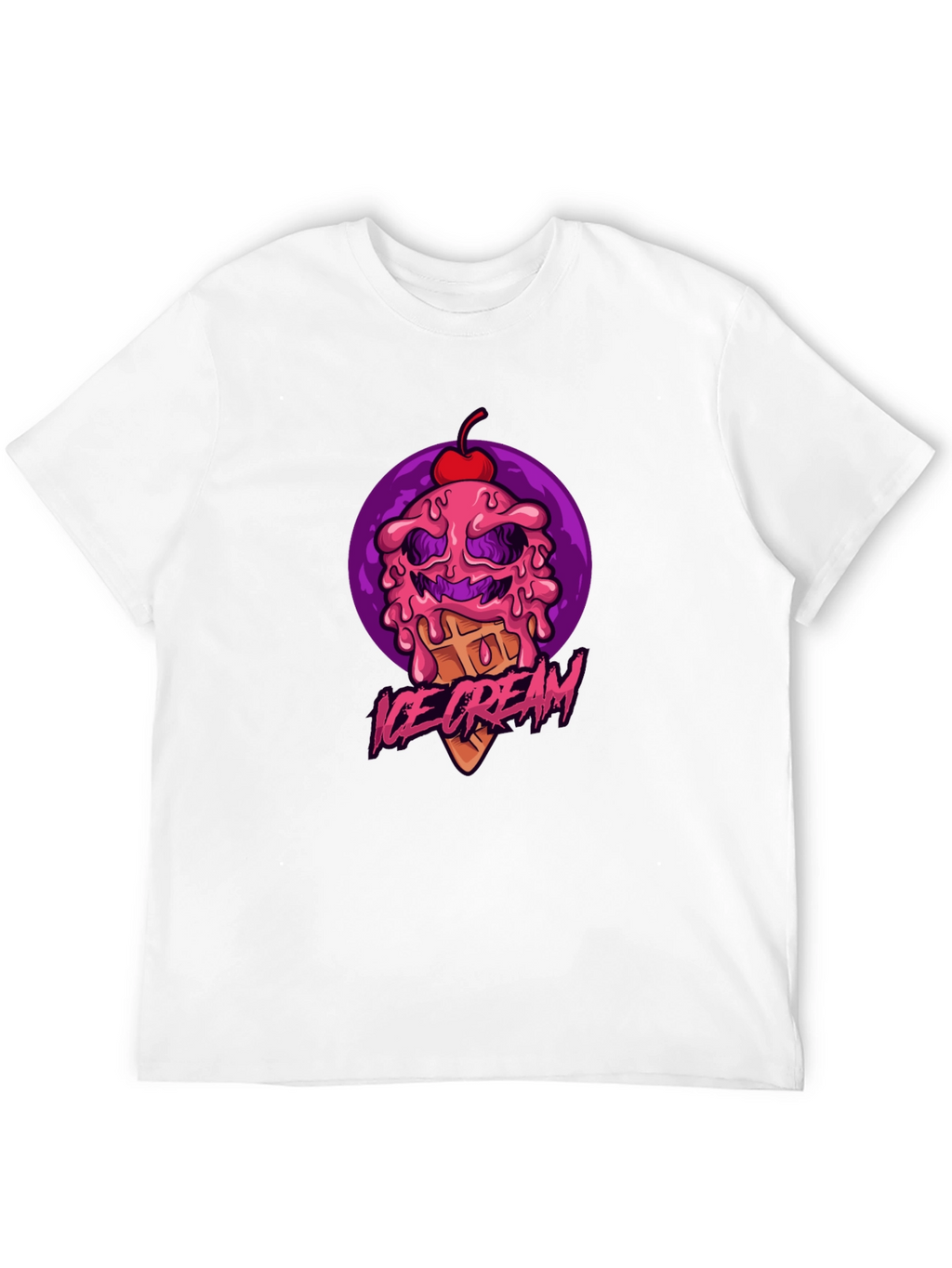 Ice Cream Monster Graphic Tee - Black