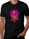 Ice Cream Monster Graphic Tee - Black