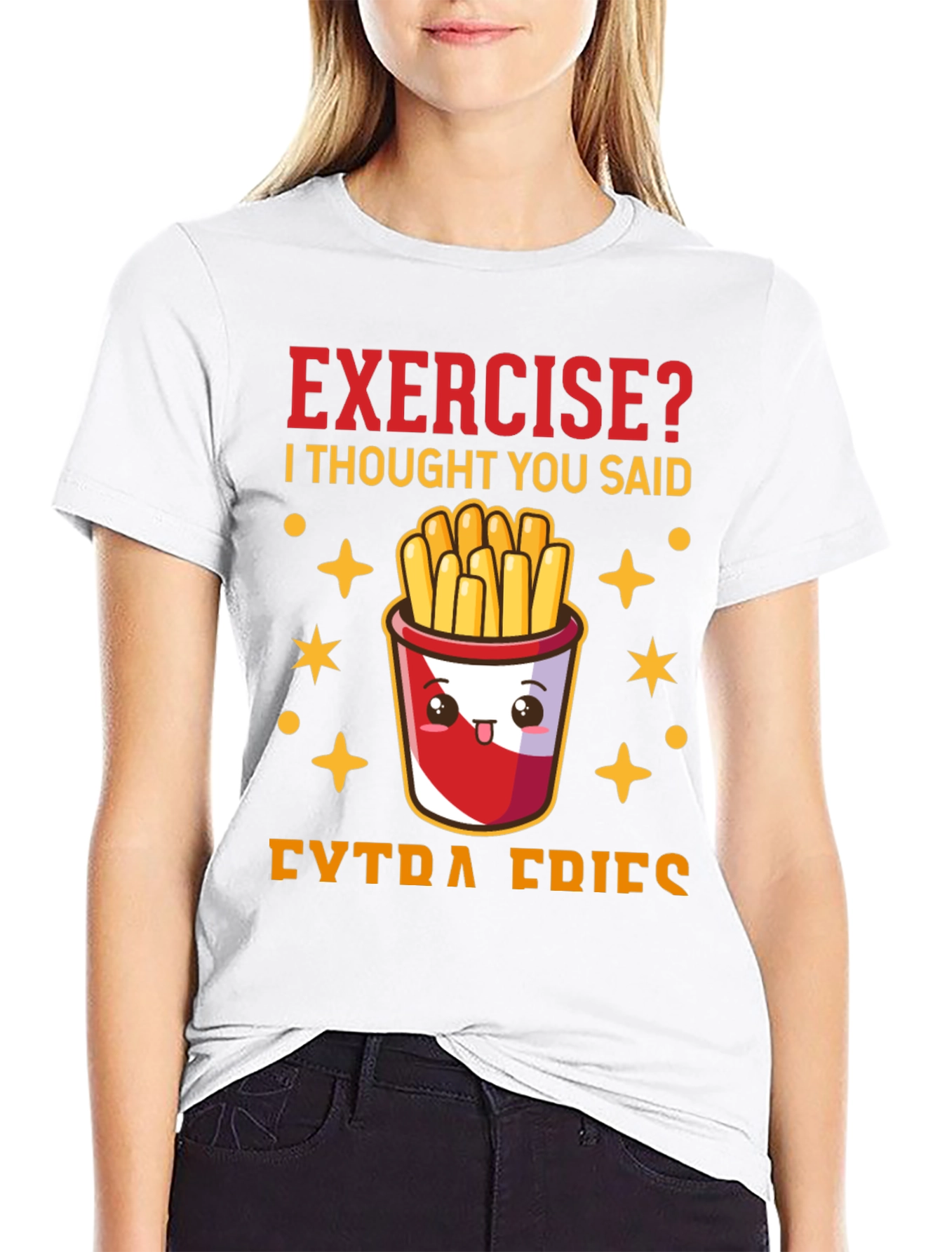 Funny Exercise? Extra Fries Graphic Tee