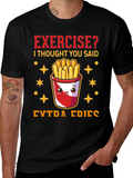 Funny Exercise? Extra Fries Graphic Tee