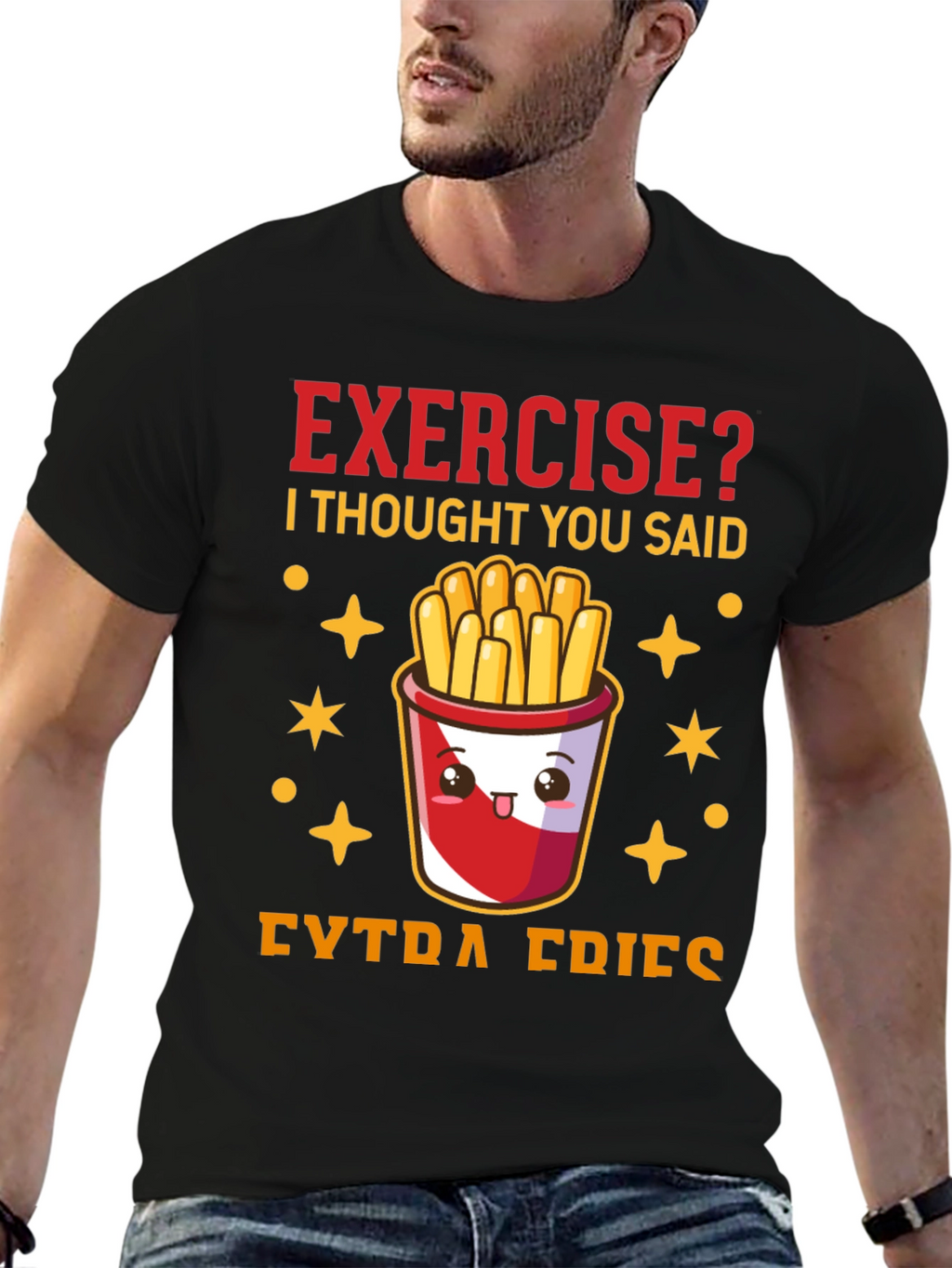 Funny Exercise? Extra Fries Graphic Tee