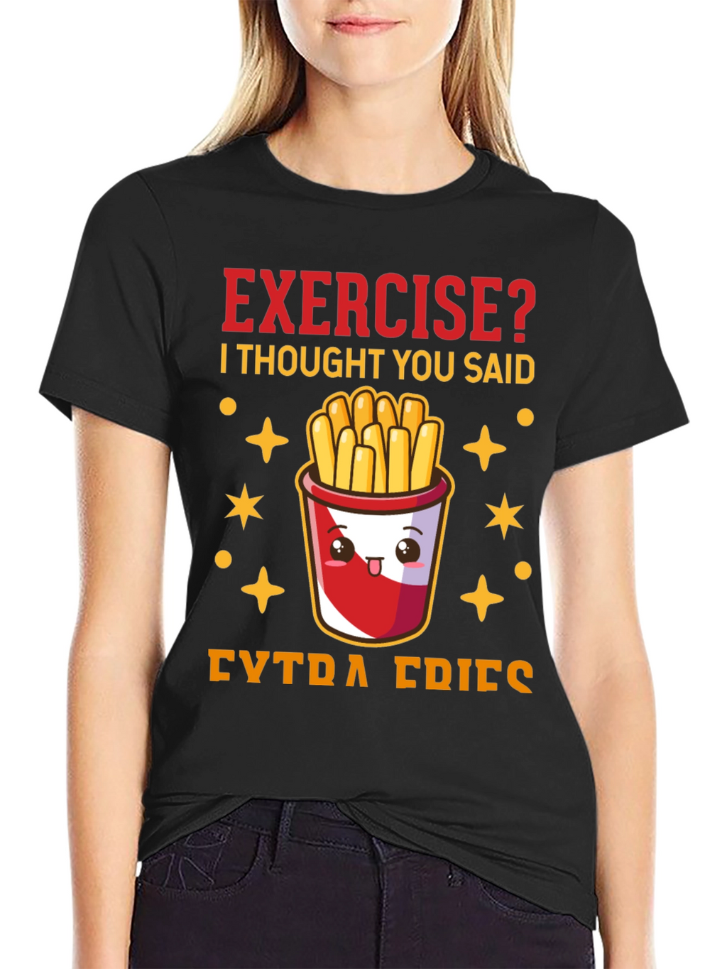 Funny Exercise? Extra Fries Graphic Tee