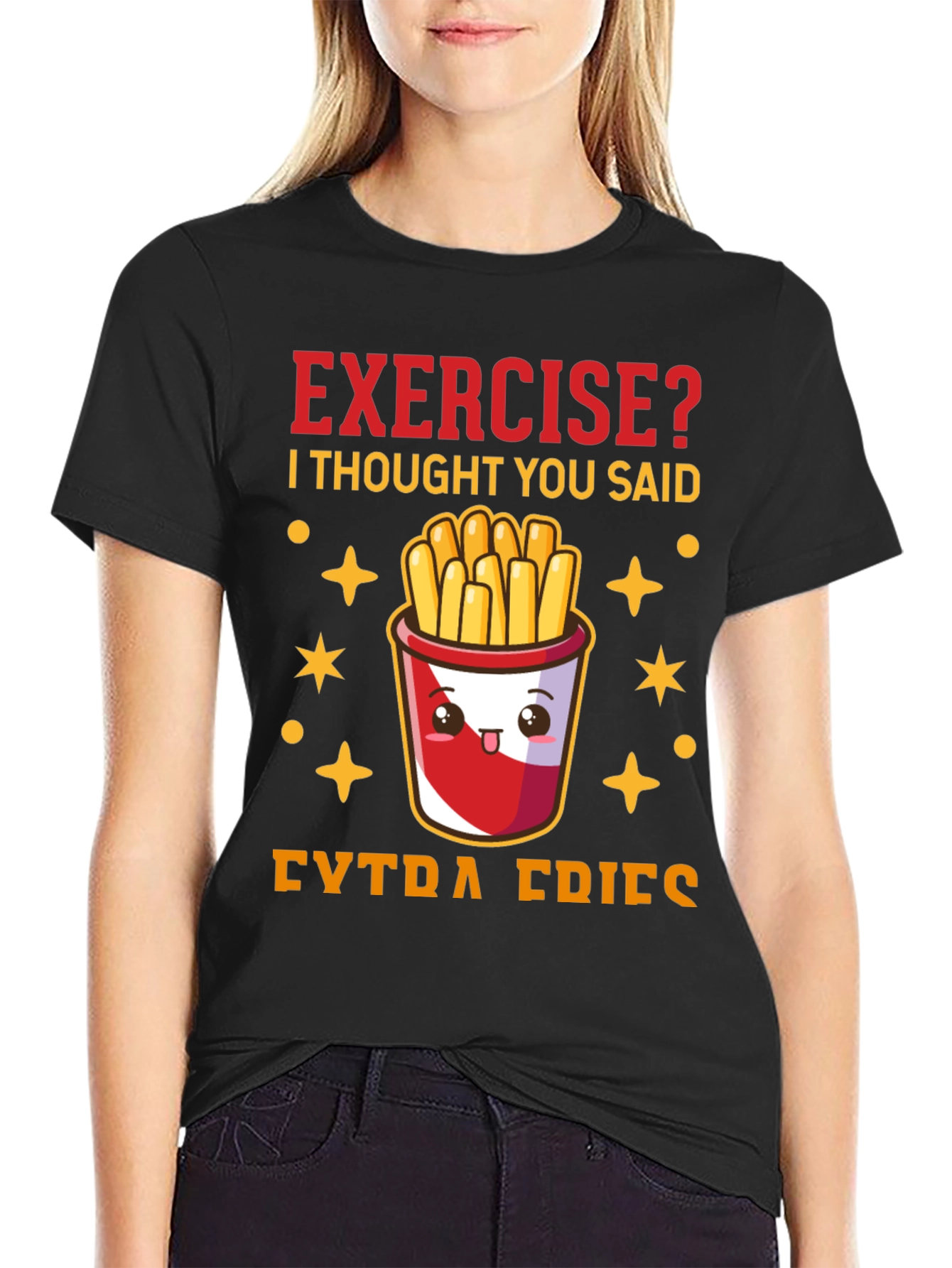 Funny Exercise? Extra Fries Graphic Tee