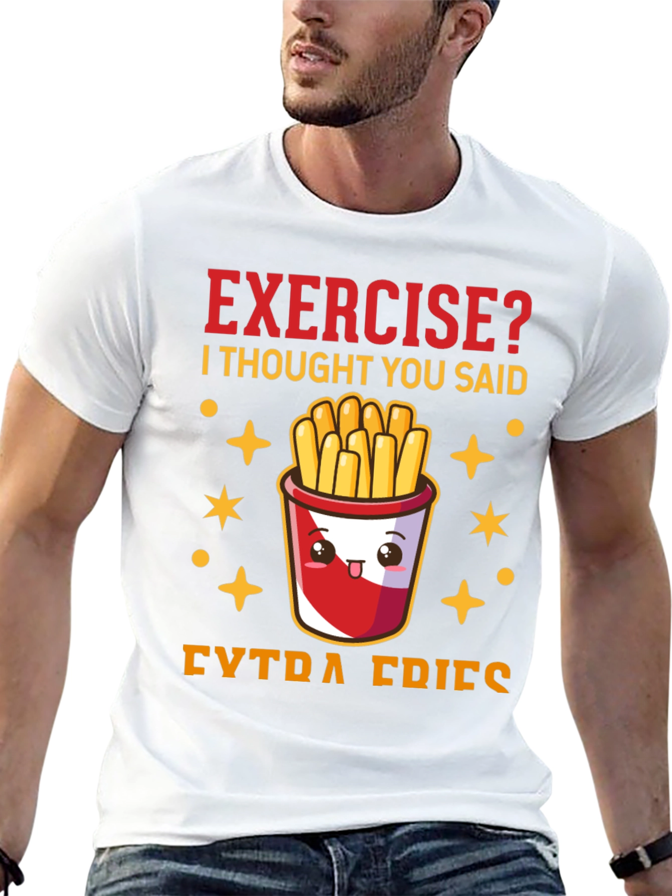 Funny Exercise? Extra Fries Graphic Tee