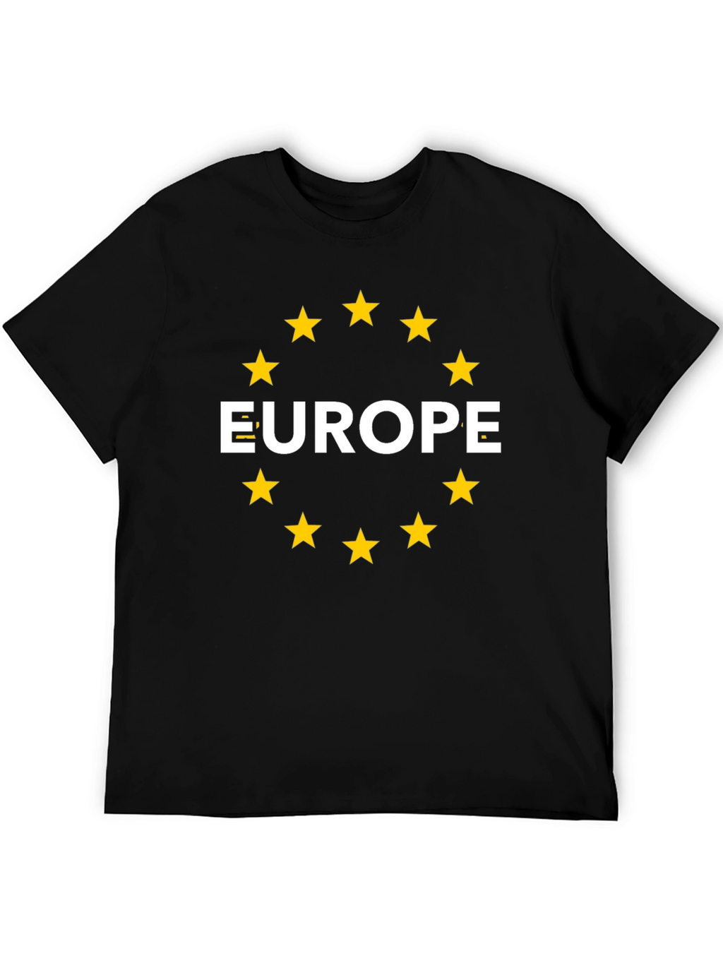 Europe Star Circle Black T-Shirt