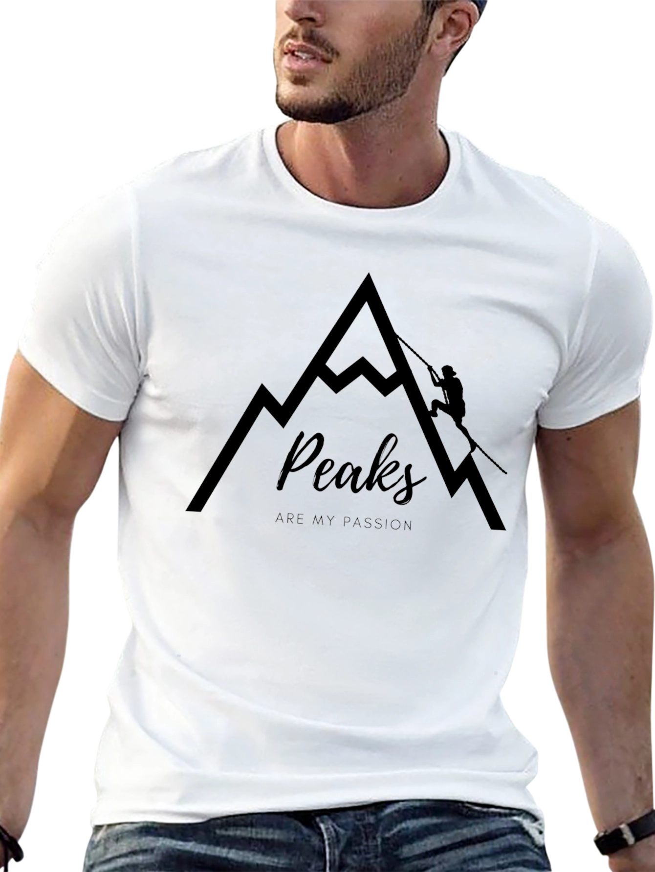 Peaks Are My Passion Black Graphic Tee
