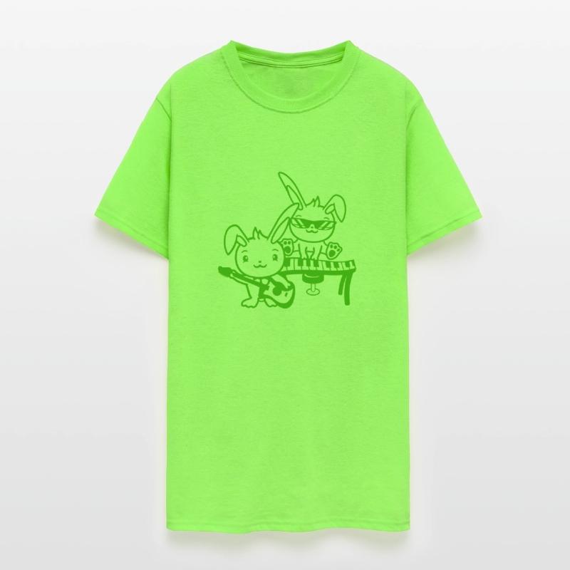 2 Bunny Rabbit Band Cute Two Friends Playing Music