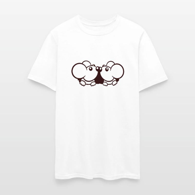 2 Mice Couple Two Love Valentine's Day Mouse Hole