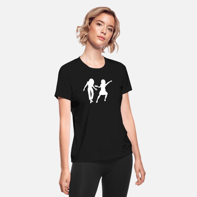 2 Party Women Friends Crew Dancing Team Silhouette