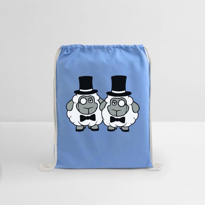 2 Sheep Men Gentlemen Top Hat Monocle Sir Two Mr.