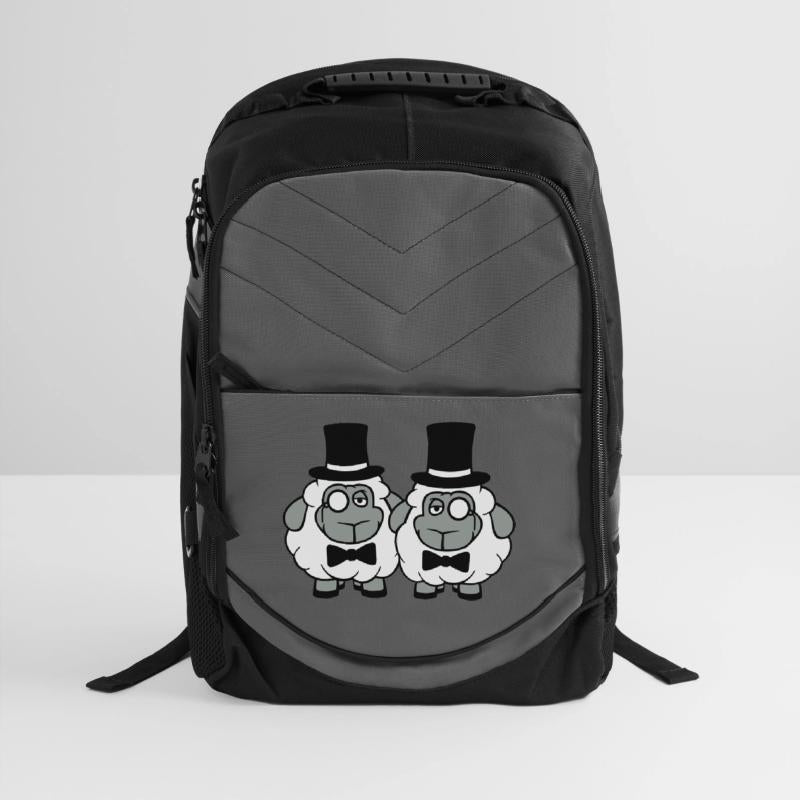 2 Sheep Men Gentlemen Top Hat Monocle Sir Two Mr.