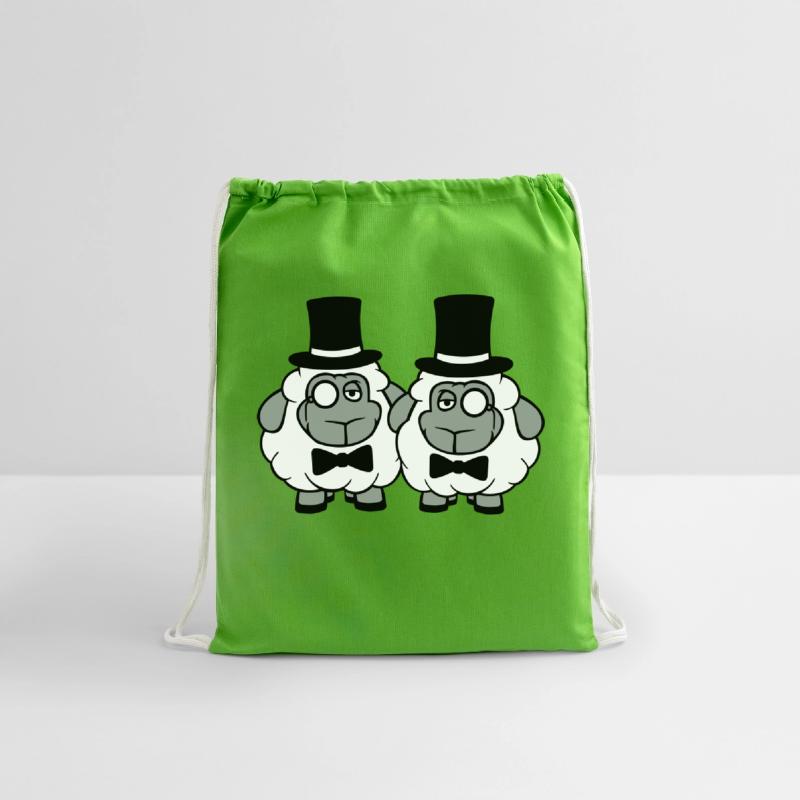 2 Sheep Men Gentlemen Top Hat Monocle Sir Two Mr.