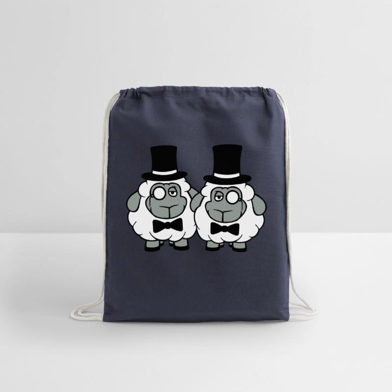 2 Sheep Men Gentlemen Top Hat Monocle Sir Two Mr.