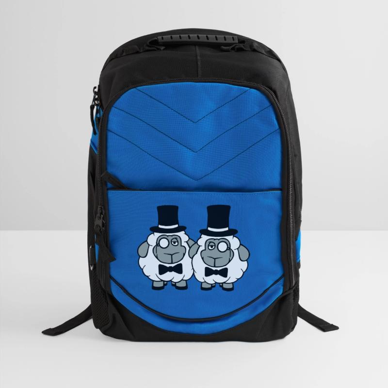 2 Sheep Men Gentlemen Top Hat Monocle Sir Two Mr.