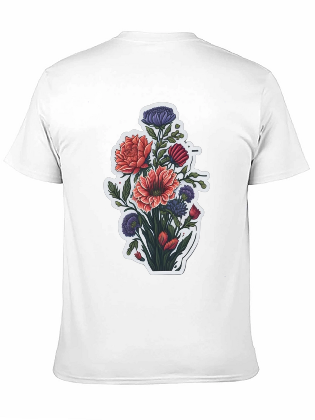 Floral Bouquet Graphic Tee - Stylish Mens T-Shirt