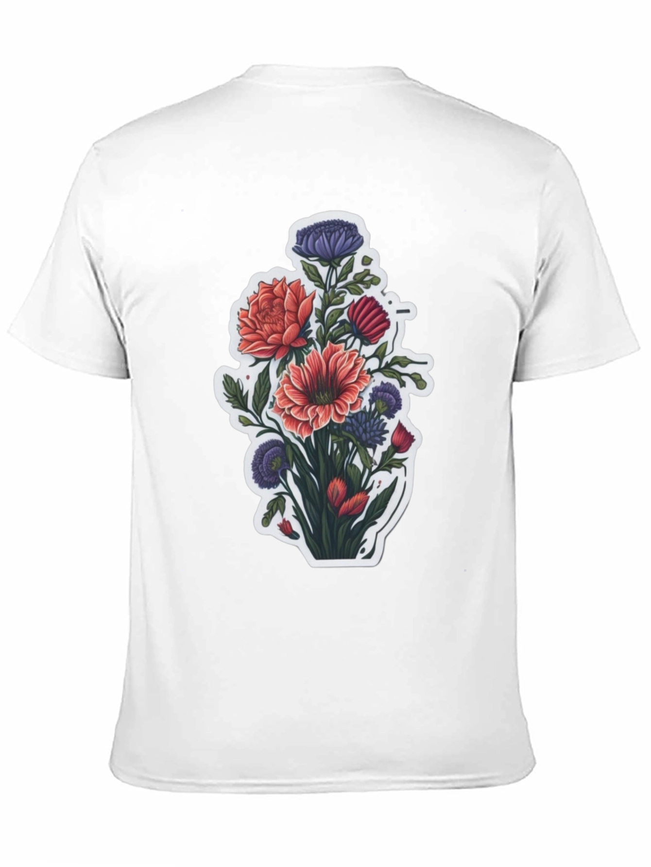 Floral Bouquet Graphic Tee - Stylish Mens T-Shirt