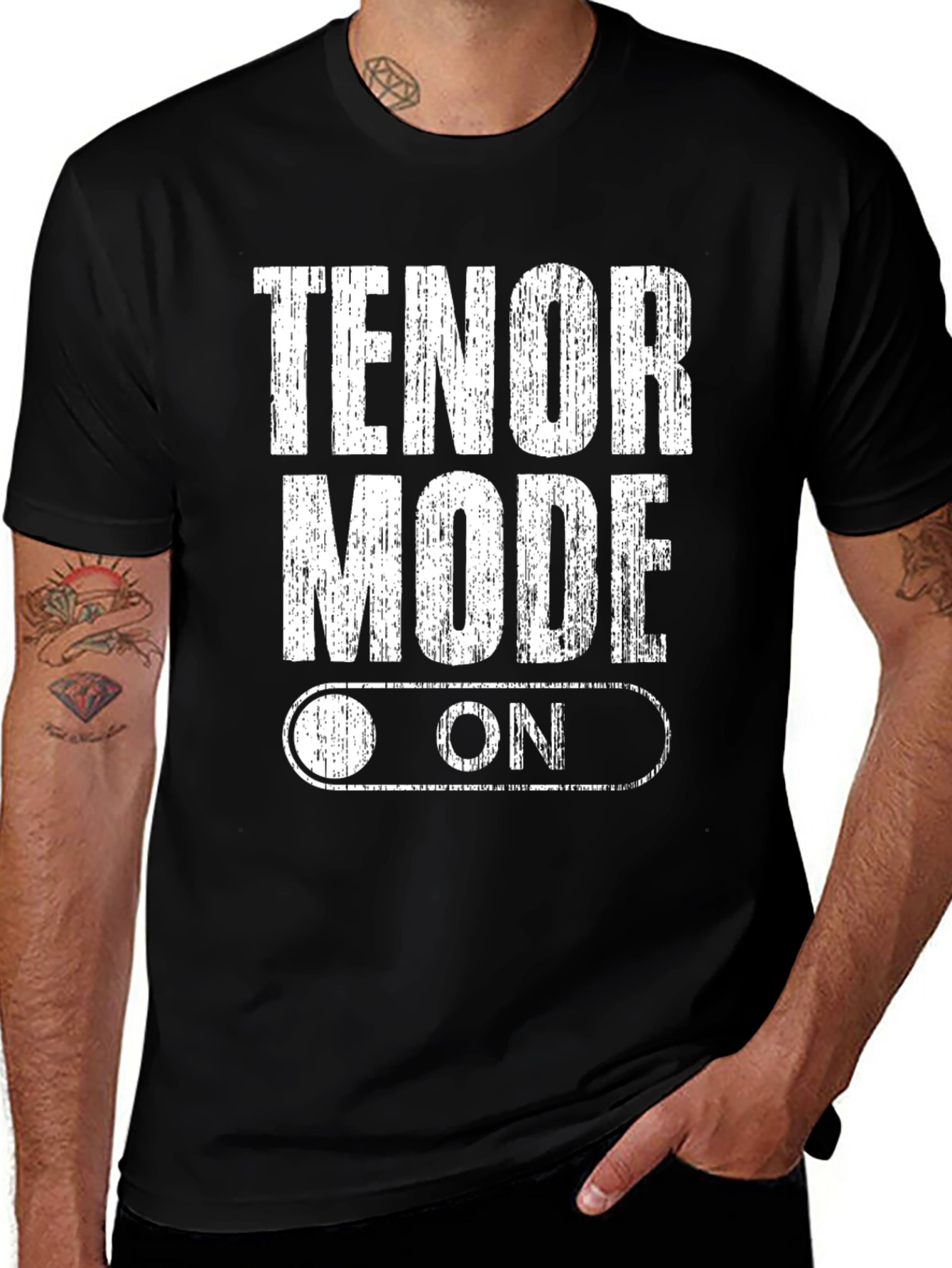 Tenor Mode On Graphic Tee - Singer Musician Shirt