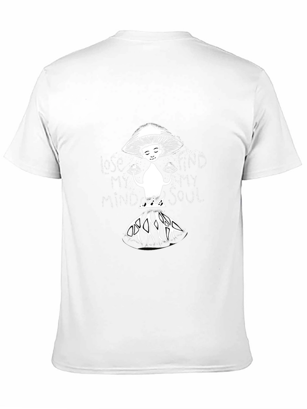 Mushroom Graphic Tee - Black Cotton Blend