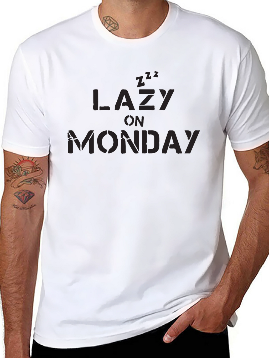 Lazy On Monday Black T-Shirt