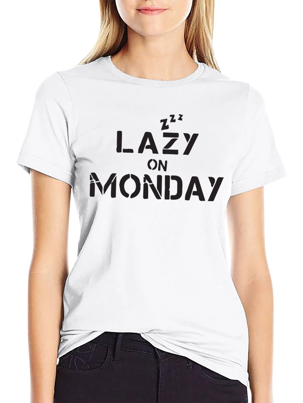 Lazy On Monday Black T-Shirt
